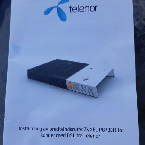 Telenor ruter - ZyXEL P8702N