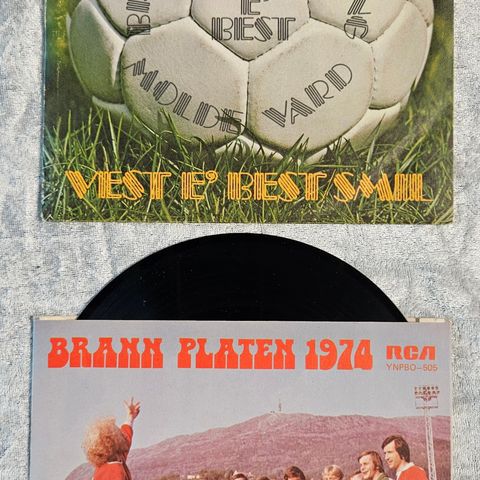 Brann Platen 1974 + Vest e' best, singler fra 70-tallet. Selges samlet