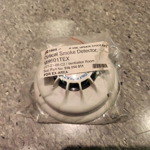 Optical Smoke Detector Part No. TYPE: 516 054 011 MR603TEX FOR EX-AREA. 1 Pc.