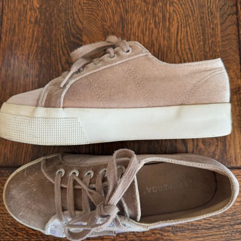 Superga velur sko stl. 36