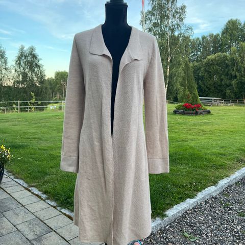 Lang Cardigan i dus rosa /beige