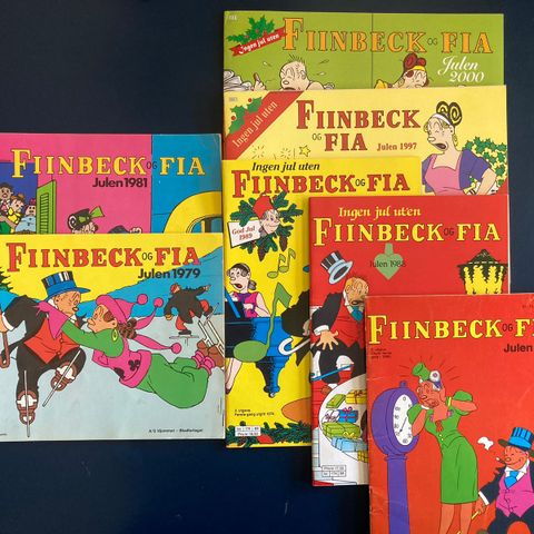 Fiinbeck og Fia julehefter fra 1979 - 2000 (RESERVERT)