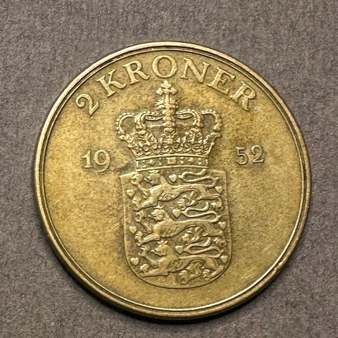 2 kroner Danmark 1952 ( 3146 AN)