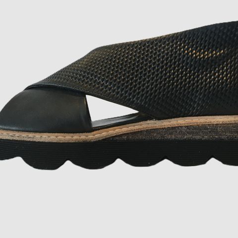 Laura Bellariva sandaler/sko. Sorte – tykke såler - str. 38,5