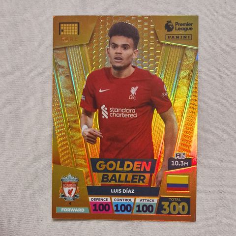 Luis Diaz Golden Baller Liverpool Panini Premier League