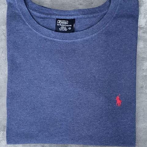 Polo Ralph Lauren t-shirt i str 2XL (ubrukt), blåmelert farge, selges.