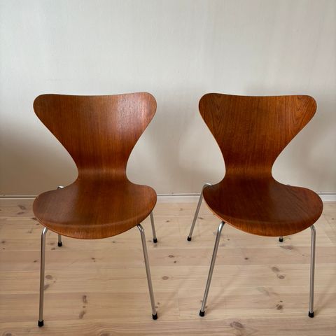 (RESERVERT) Syveren stol  i teak Arne Jacobsen / Fritz Hansen