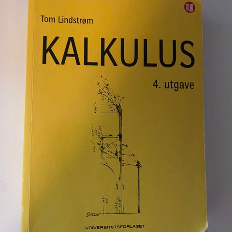 Lærebok MAT1100/MAT1100U Kalkulus av Tom Lindstrøm