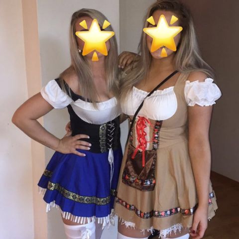 Oktoberfest kostyme (Dirndl kjole) Str M-L