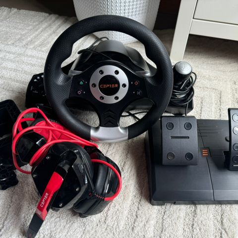Cepter Gamingratt m/pedaler + Cepter headset