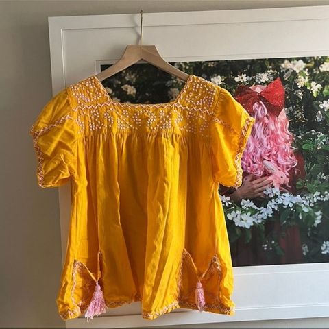 Marlene Birger Sommer topp / bluse str M 🧡