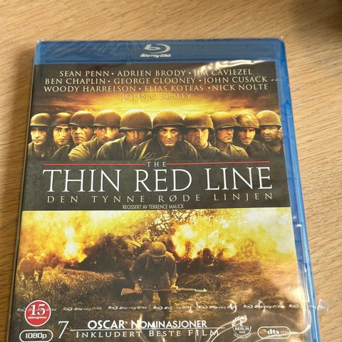 The thin red line / Den tynne røde linjen (Ny i plast, norsk tekst)