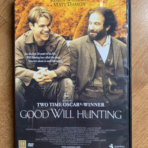 Good Will Hunting, DVD. Med Robin Williams og Matt Damon.