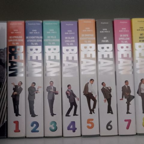 Mr. Bean (Rowan Atkinson) Vol. 1 til 8 på VHS filmer selges!