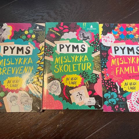 Pyms Mislykka serien 3 bøker