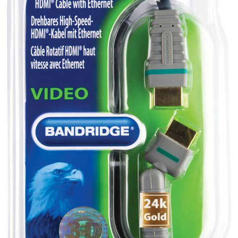 High Speed HDMI Cable with Ethernet HDMI Connector Rotatable 1.00 m