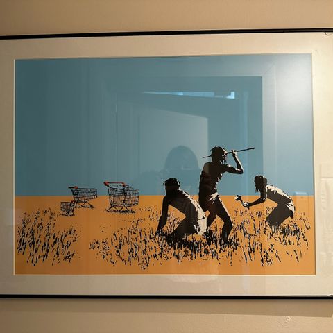 Selger Innrammet banksy print (ikke original)