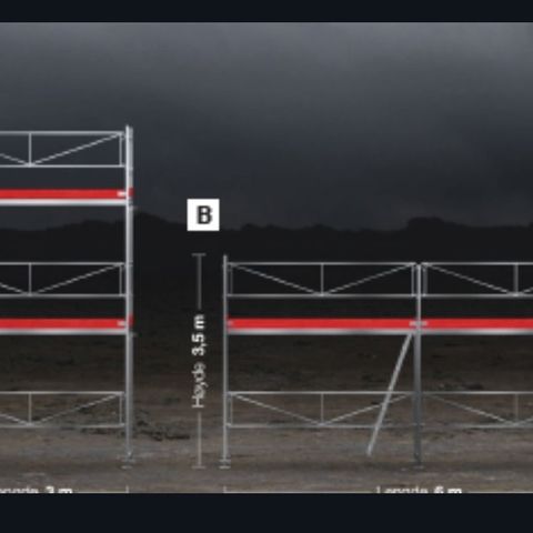 Aluminium stillas (28 M2 )  - Fleksibel oppsett (A/B)