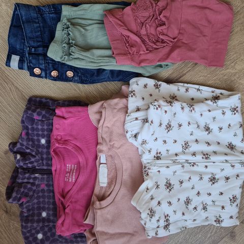 Klespakke jente str. 86, Newbie, Mango Kids, Zara, H&M, NameIt