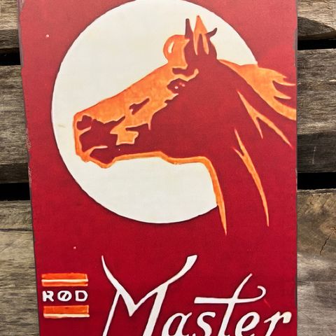 Rød Master. Tynt Alu Skilt 20X30 cm. Bar, Garasje, Dekor, Man Cave