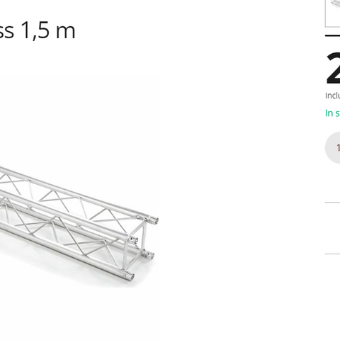 Trosse til scener, lyd og lys 1,5m (Global Truss F24050)