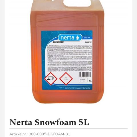 Nerta snowfoam shampo 4 liter