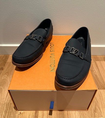 Louis Vuitton Loafers marineblå str. 9-1/2