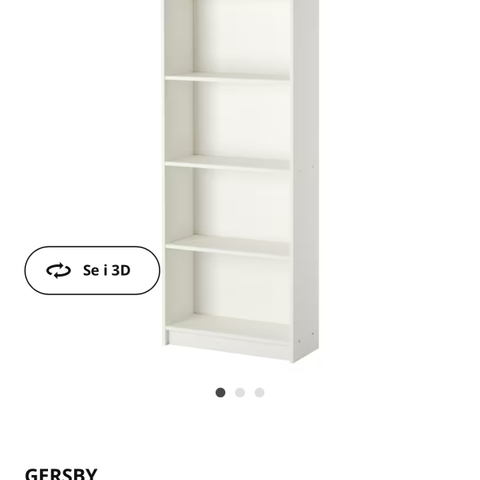 Gersby bokhylle fra ikea