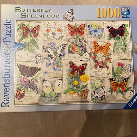 Ravensburger puslespill med 1000 brikker - sommerfuglmønster