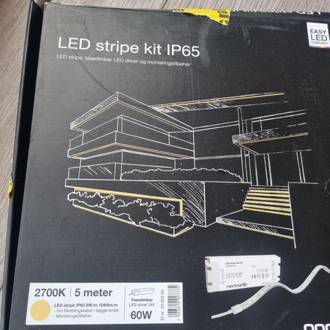 Ledstriper Nortronic Kit 24V 5meter IP65 x2