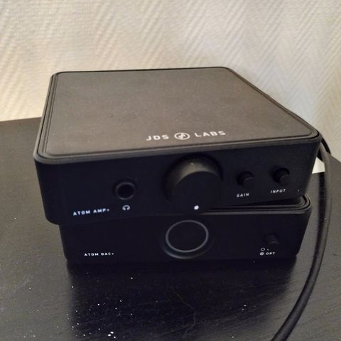 Jds lab atom + Dac + Amp. Hodetelefon forsterker