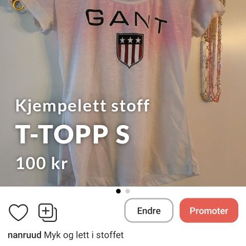 Lekker og myk tee, S