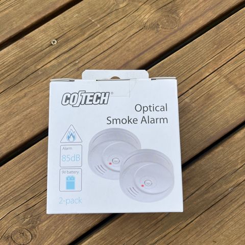 Co-Tech Optical Smoke Alarm 2-Pack, røykvarslere