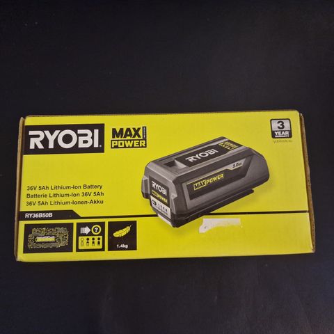 Ryobi 36V batteri 5aH