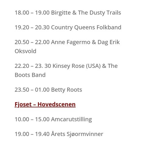 Billetter til Countryfestivalen i Seljord