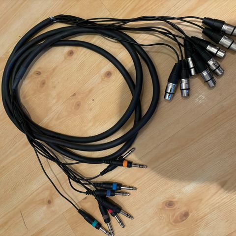 8 par multikabel stereojack - female xlr ( 4 meter ).