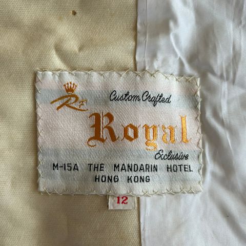 Vintage hand made vest med perle dekor  Mandarin Hotel Hong Kong - gi bud