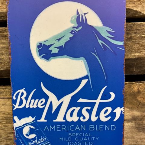 Blue Master. Tynt Alu Skilt 20X30 cm. Bar, Man Cave, Garasje, Dekor