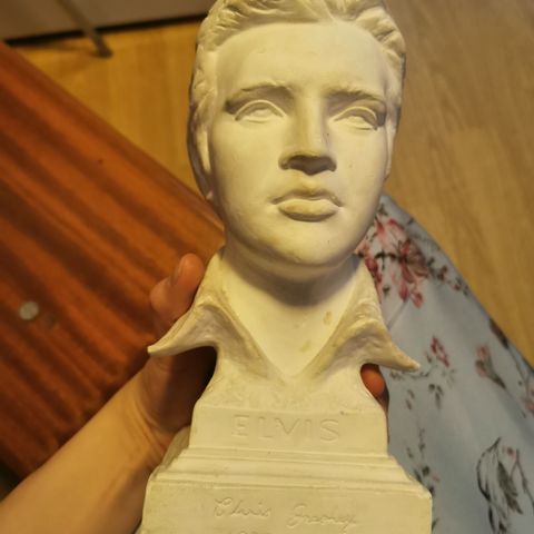 Vintage Elvis Presley bystefigur/skulptur av Goebel White