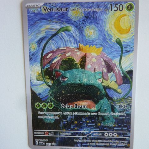 Repro Pokemon Card, Venusaur, The Starry Night Van Gogh