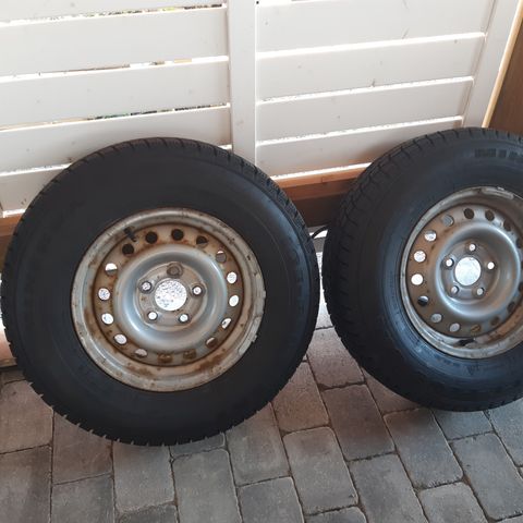 Komplette hjul til campingvogn . 2 stk. 5x112x14