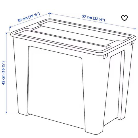 8 stk Samla kasser med lokk og klips (IKEA)