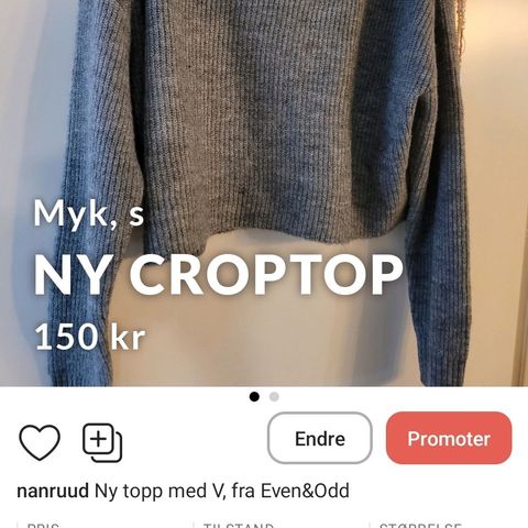 Ny croptopp fra Even&Odd, S