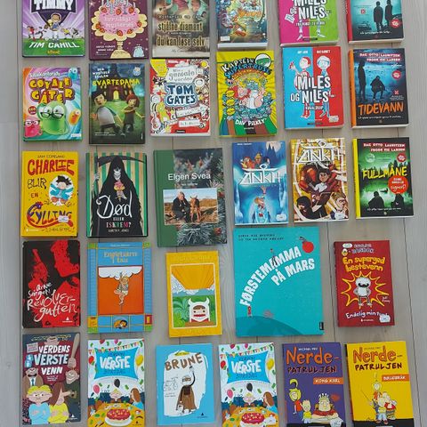 Stor bokpakke (43 bøker) for barn på barneskolen
