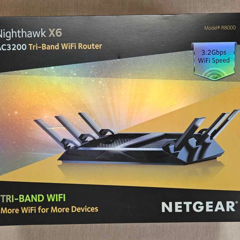 NETGER Nighthawk X6 AC3200 Tri-Band WiFi Router  Model R8000