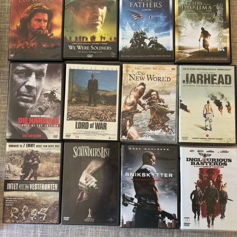 Mange gode DVDfilmer 20, 25 og 30 kr