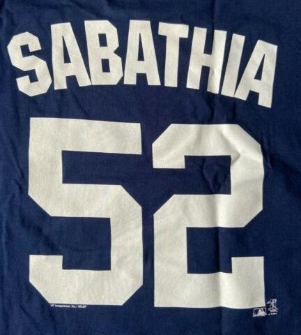 Vintage CC Sabathia New York Yankees Stadium Majestic - T-shirt L
