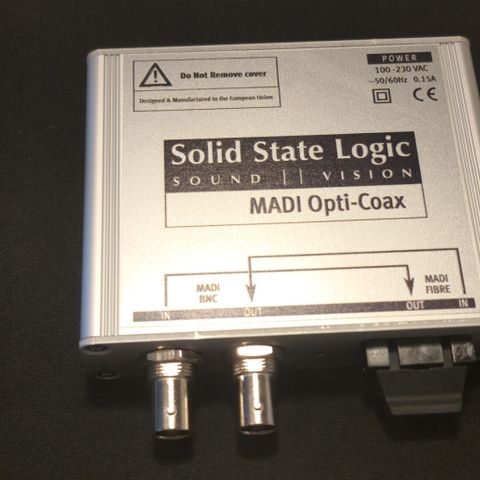 Solid State Logic - MADI Bridge - OptiCoax - Optical - Coaxial