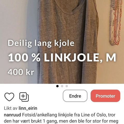 100% lin, fra Line Of Oslo