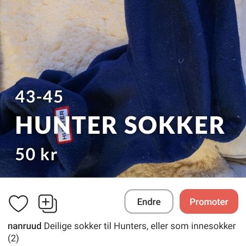 Deilige Hunter innersokker